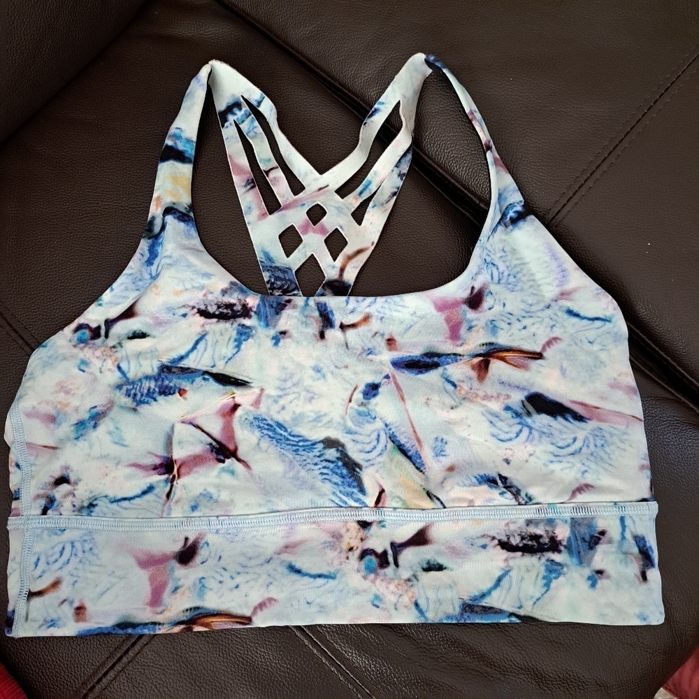 LULULEMON Mind Over Miles Bra -Exposure Multi size 10 - Picture 3 of 8